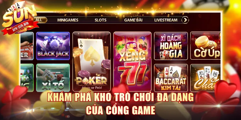 Khám phá kho trò chơi đa dạng của cổng game
