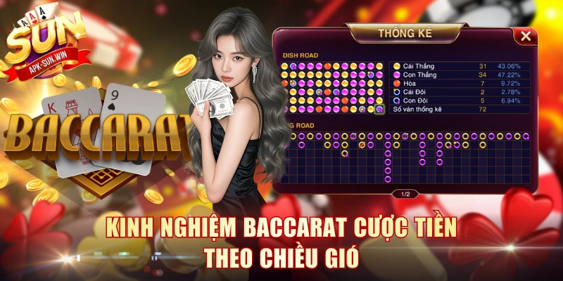 Kinh nghiệm Baccarat cược tiền theo chiều gió