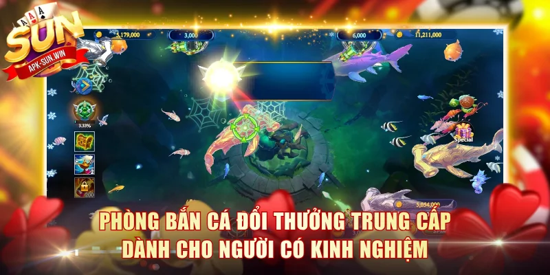 Phòng bắn cá đổi thưởng trung cấp dành cho người có kinh nghiệm