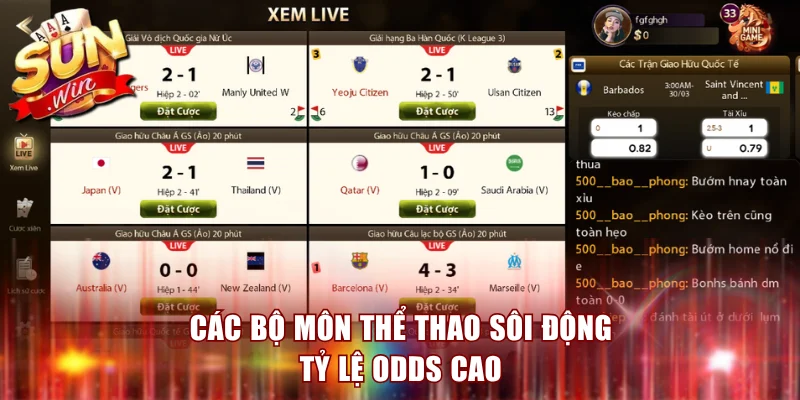 Sun Win - Nhà Cái Cá Cược - Sẵn Sàng Bùng Nổ Mọi Trải Nghiệm 10 Các bộ môn thể thao sôi động tỷ lệ Odds cao