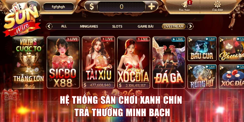 Sun Win - Nhà Cái Cá Cược - Sẵn Sàng Bùng Nổ Mọi Trải Nghiệm 9 Hệ thống sân chơi xanh chín trả thưởng minh bạch